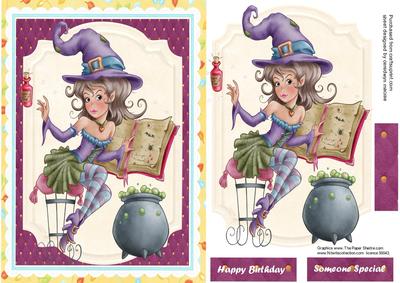 Little Witchy Poo Trying to Weave Her Spells