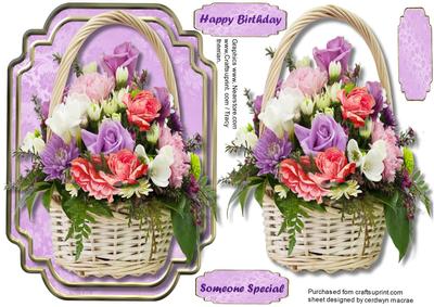 Lovely Basket of Fresh Flowers 