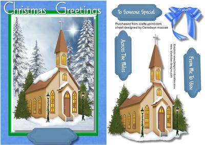 Beautiful Church in the Snow 