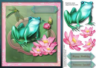 Lovely Frog on the Water Garden 
