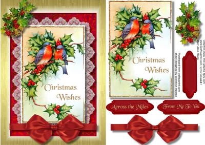 Lovely Christmas Wishes on Gold and Lace 