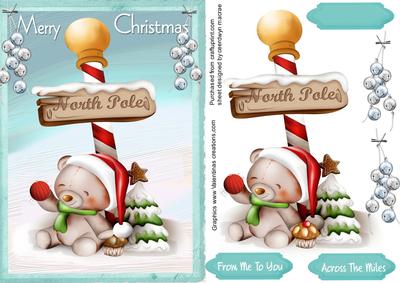 Cute Little Ted at the North Pole 