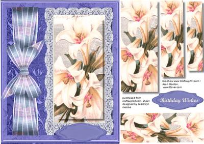 Lovely Pyramid Pink Lillys on Lace
