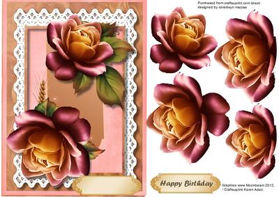 Lovely Roses on Lace 
