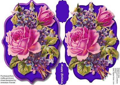 Lovely Lilac Bracket and Roses 