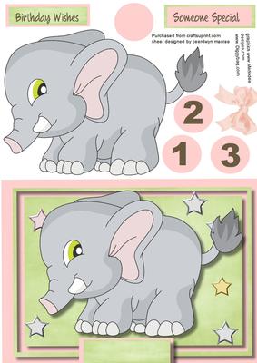 Lovely Baby Pink Elephant Wishes