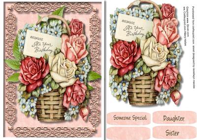 Lovely Basket of Roses 