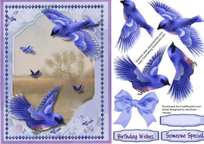 Beautiful Bluebirds Over the River 