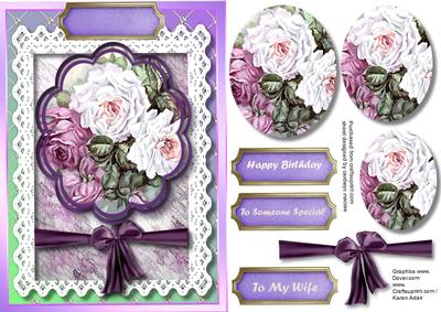 Lovely Scalloped Roses in Lilac and Cream 
