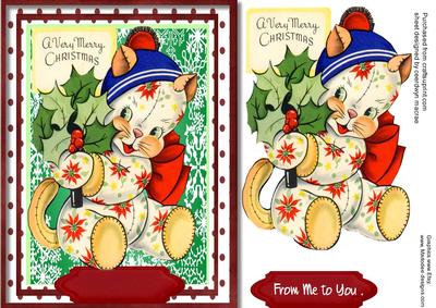 Lovely Little Kitty with the Holly 