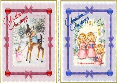 Two Christmas Little Angel Toppers