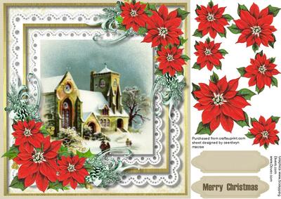 Christmas Morning Carol Service with Pointsetias