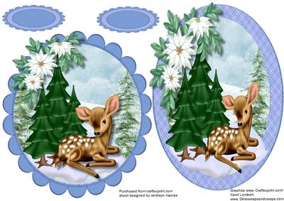 Two Lovely Toppers with Deers 