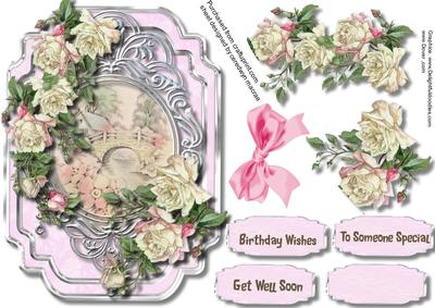 Beautiful Rose Cottage and Cream Roses 