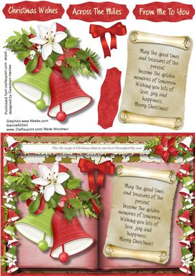 Beautiful Christmas Book Card 