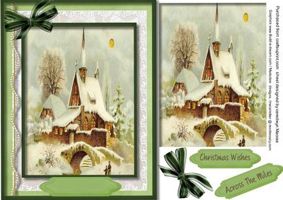 Lovely Christmas Church Card and Topper 