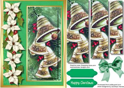 Lovely Goldbells and Poinsettias 