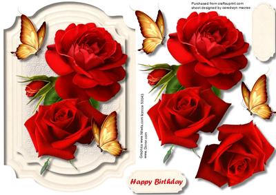 Beautiful Red Rose on a Bracket Mat