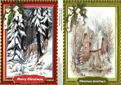 Two Lovely Christmas Scene Toppers 