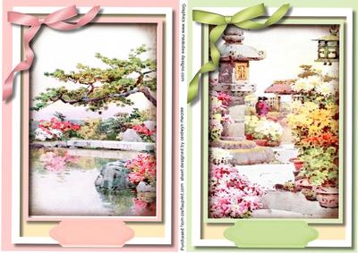 Two Beautiful Japanese Water Garden Toppers