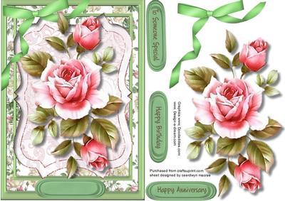 Stunning Roses in a Bracket Plaque 
