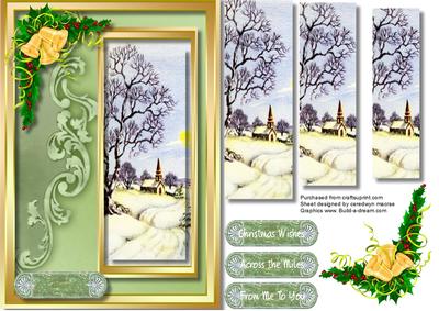 Beautiful Chrismas Church Scene , Pyramid