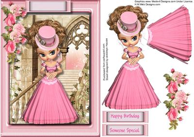 Beautiful Victorian Beauty in Pink .