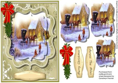 Lovely Christmas Scene in a Bracket Frame