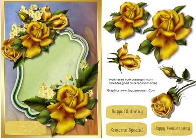 Lovely Yellow Roses and Babys Breath