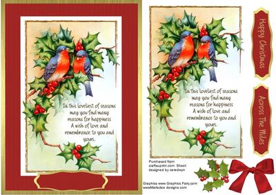 Birds , Holly . and Christmas Verse