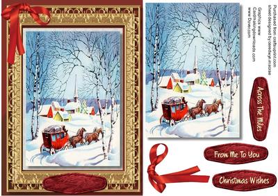 Christmas Carraige in the Snow 