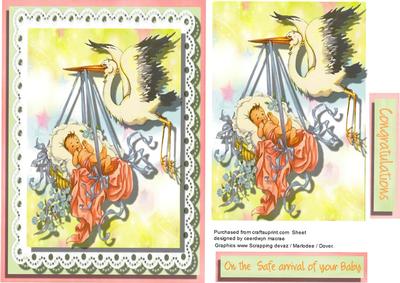 Lovely Unisex Baby Card .