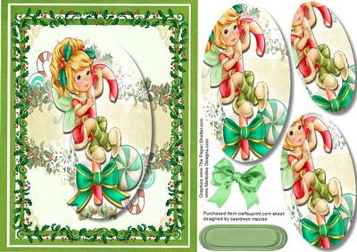 Lovely Christmas Fairy in a Holly Frame , Pyeamid