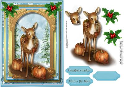 Beautiful Faun at Christmas 