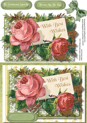Lovely Roses with Best Wishes