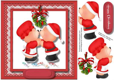 Kissing Santa and Mrs Clause, 8x8 App