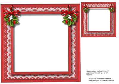 Lovely Incert Kissing Santa and Mrs Clause
