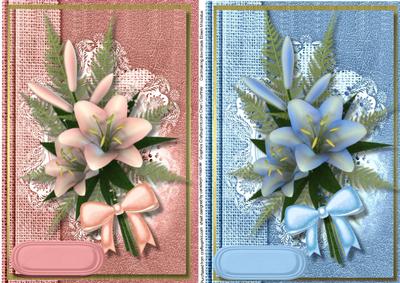 Two Lovely Toppers in Deep Pink / Blue