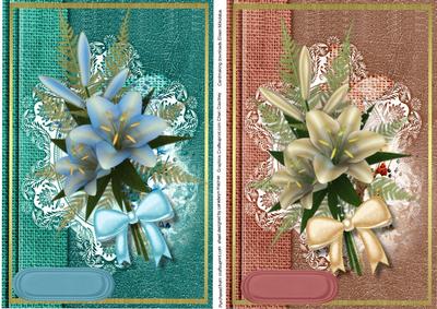 Two Lovely Toppers in Aqua / Burnt Orange