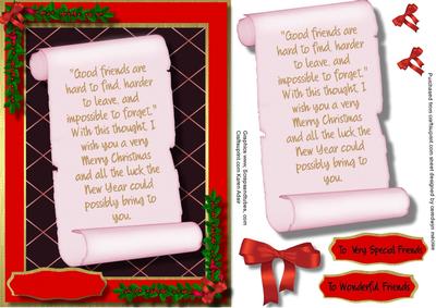 To Special Friends at Christmas 