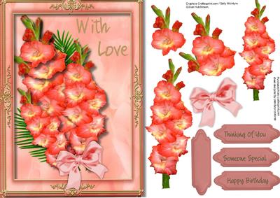 Beautiful Spray of Gladiolli Flowers
