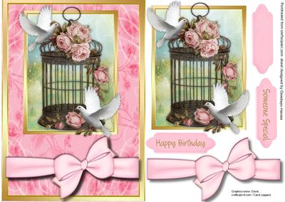Beautiful Doves and Roses 