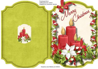 Lovely Print , Cut , and Fold Christmas Candles
