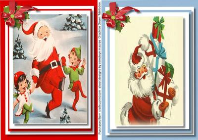 Two Lovely Santa Toppers 