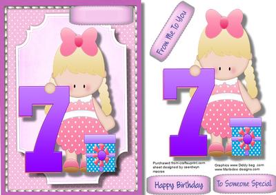 Happy Birthday to a 7 Year Old Girl