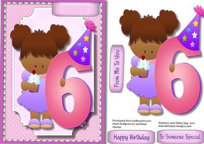 Happy Birthday to a 6 Year Old Girl