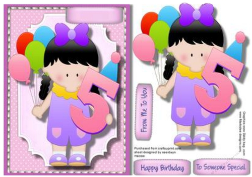 Happy Birthday to a 5 Year Old Girl