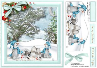 The Snowmen Having a Tete- a Tete