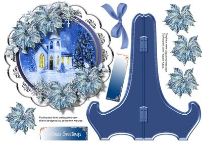 Beautiful Plate with Chrismas Church Scene 