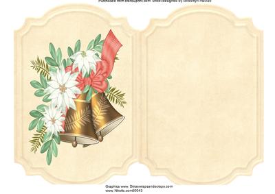Incert, Bells and White Poinsettias 